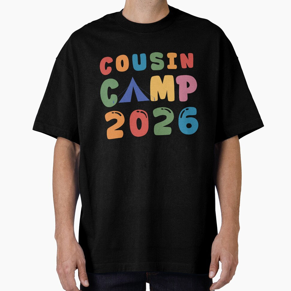 Cousin Camp 2026 Typography – Family Reunion  t-Shirt Design by PixelWaveBD