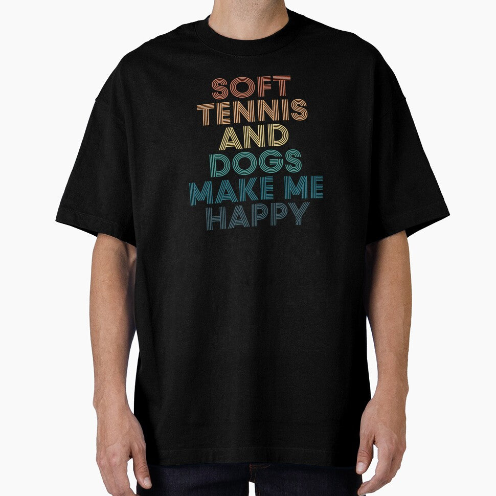 Soft tennis And Dogs Make Me Happy- Gift for Soft tennis & Dogs Fans by kindxinn