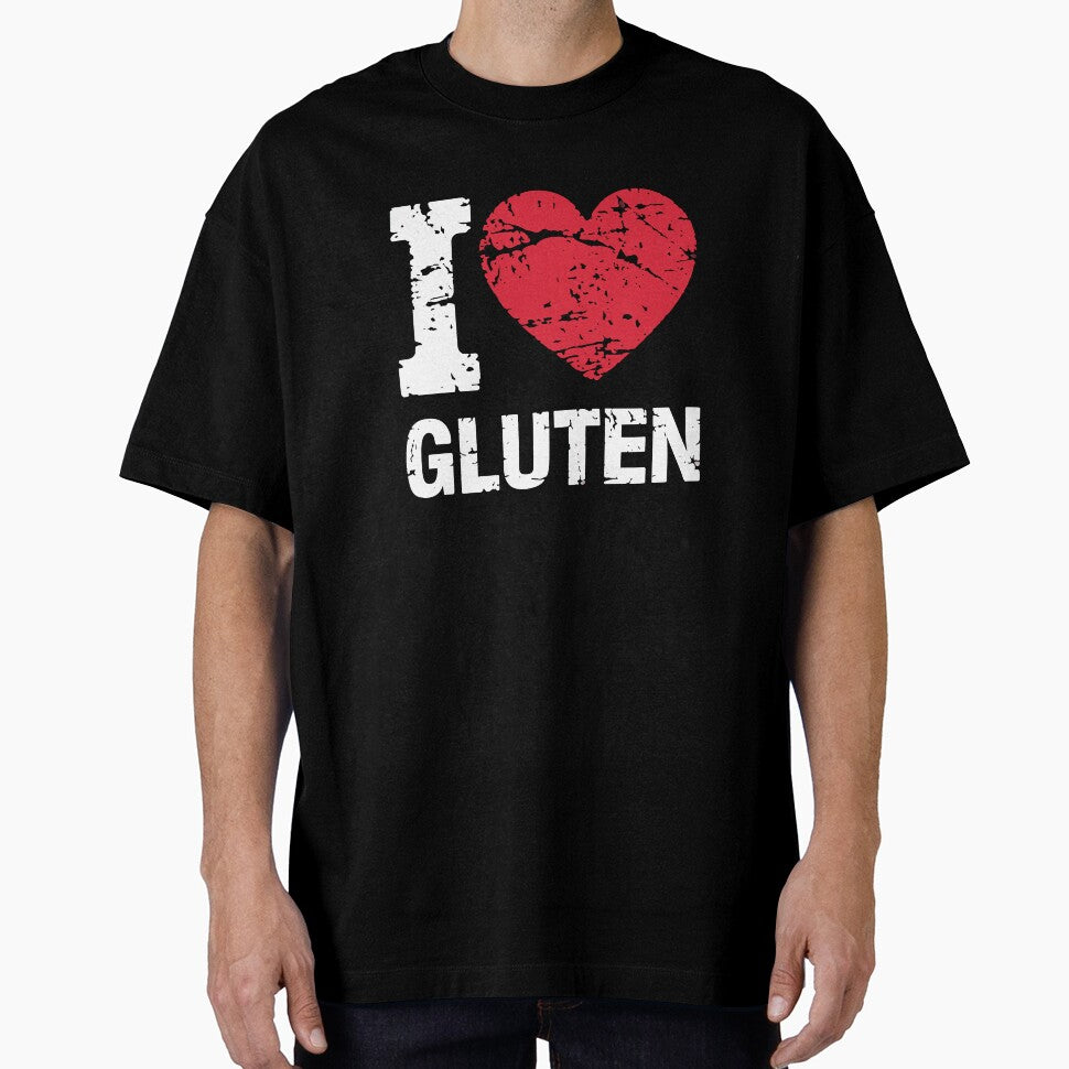 I Love Gluten Funny Artisan Baker Bread Lover Tee by Capybara Clothing