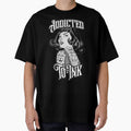 Addicted To Ink Tattooed Girl Retro Vintage Tattoo Pop Art by GrandeDuc