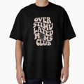 overstimulated moms club: a funny quote about motherhood for a trendy mom (beige) by akuma-does-art