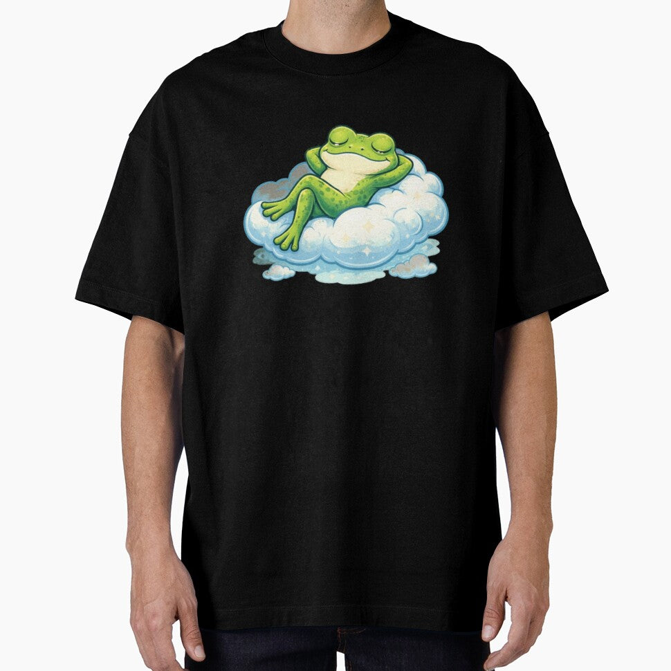 Relaxing frog on a soft cloud by FroggyOnly