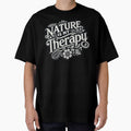 Nature is My Therapy Elegant Monochrome Floral Art by QuirkPrint