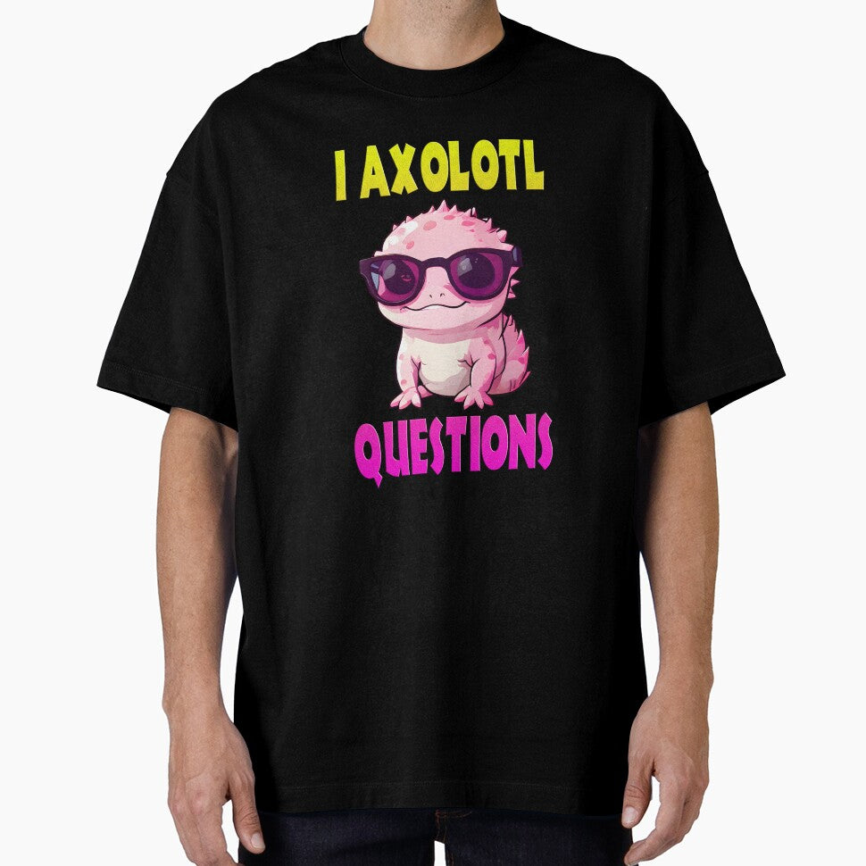 Cool Axolotl with Sunglasses Cartoon Art by RetroPop23