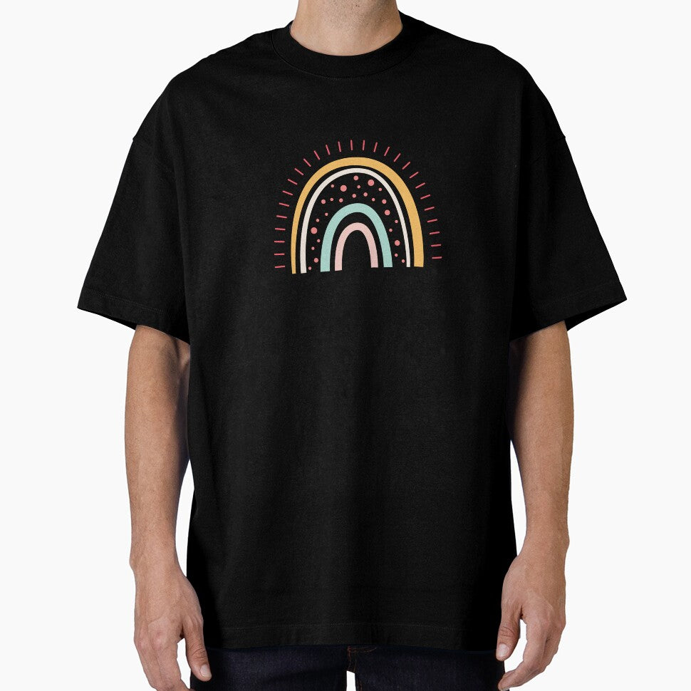 Overstimulated moms club funny mother humor boho rainbow by snowry