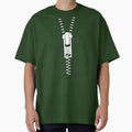 zipper t-shirt club white simple line art by CoutureCraftsLa