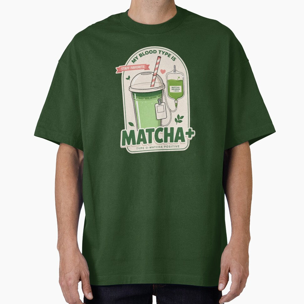 Matcha Positive Blood Type – Funny Matcha Lover Iced Matcha Latte Design by ArcticFoxStudio