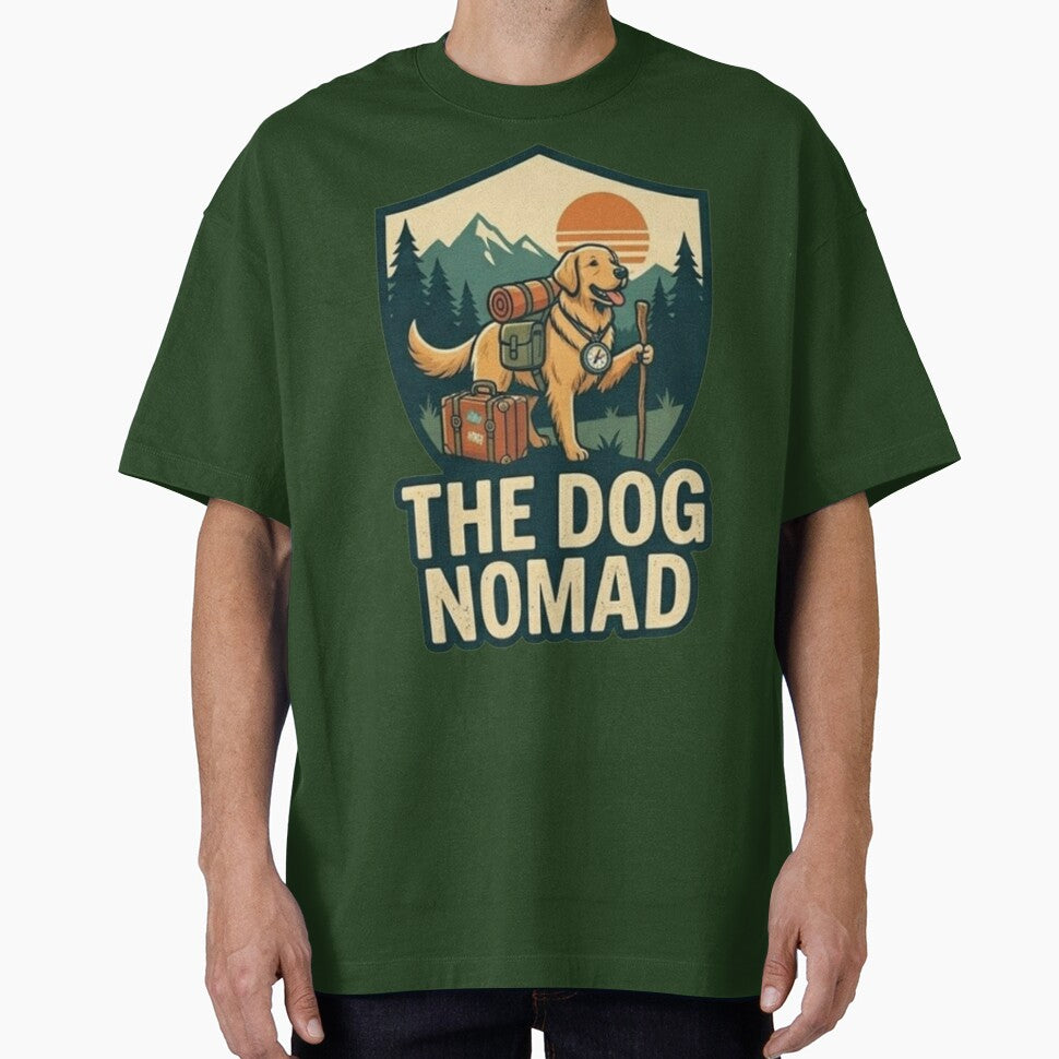 The Dog Nomad Golden Retriever Hiking Travel Adventure by thoughtswear