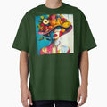 Whimsy Pop Art Female With Colorful Fruit Hat by DEC02