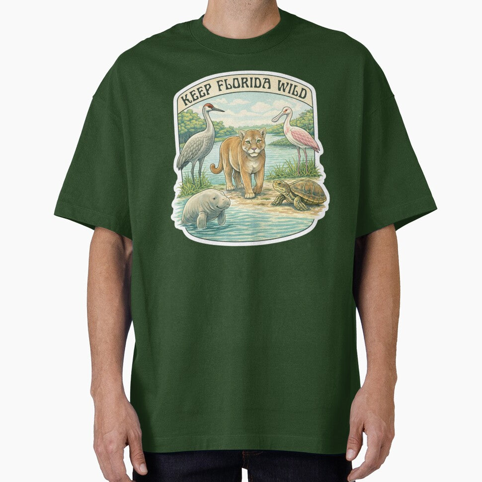 Keep Florida Wild – Vintage Inspired Florida Wildlife Illustration by Maddie-iceee