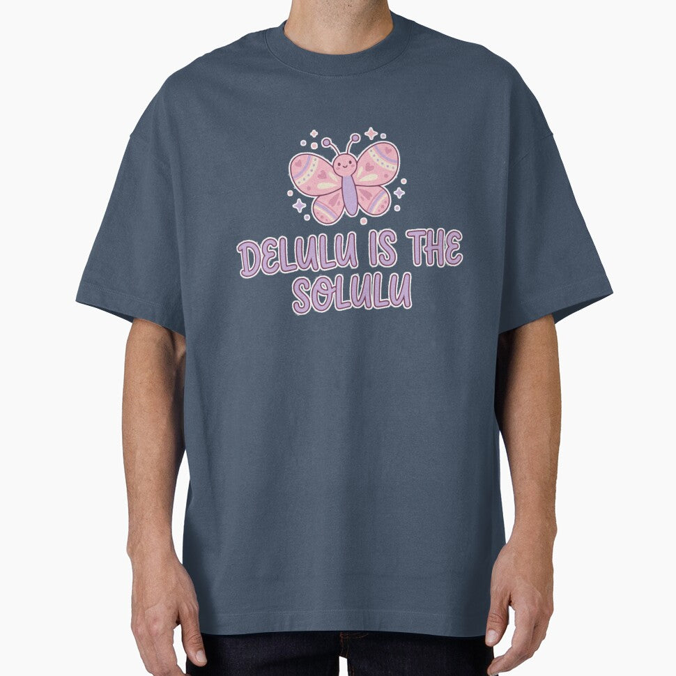 Delulu Is The Solulu Cute Butterfly Funny Quote Gift by Chrono Design Workx