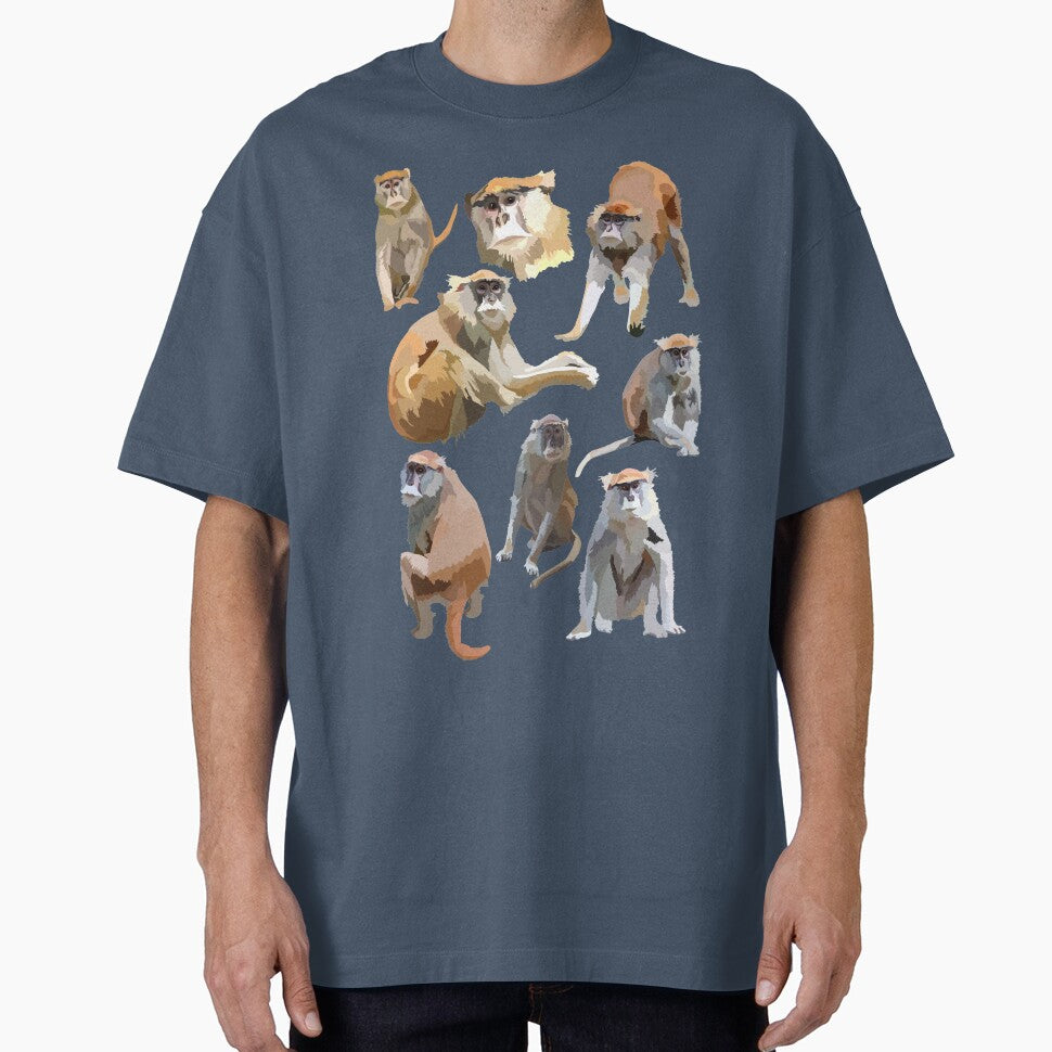P is for Patas Monkey,Patas Monkey Artwork – Graceful Primate Illustration and African Wildlife Design by PrettylittlepastelUk