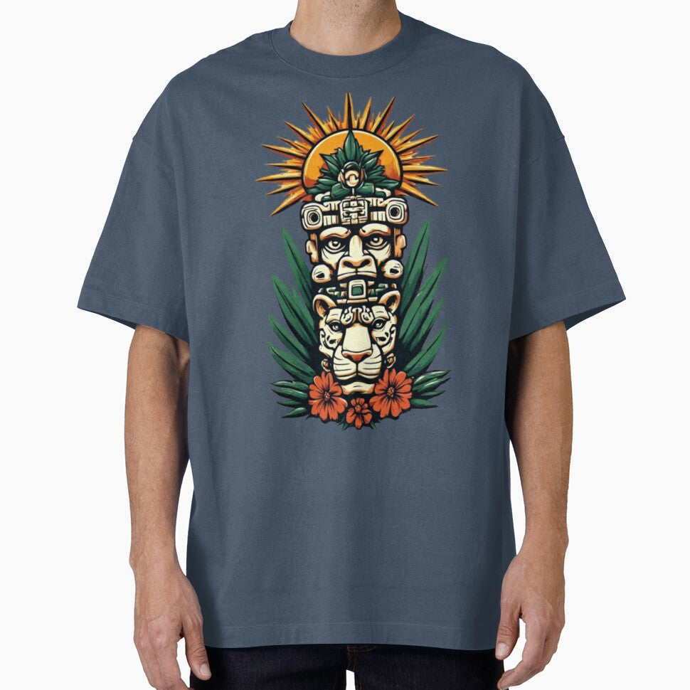 Mayan Totem with Golden Sun | Elysium Echoes Icon by Shift-Bloom