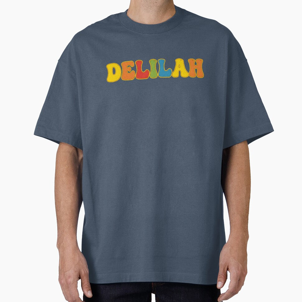 ❤️ Delilah Personalized Name Wavy Retro Shirt, Coffee Mug, Sticker Gift by HelixPedia