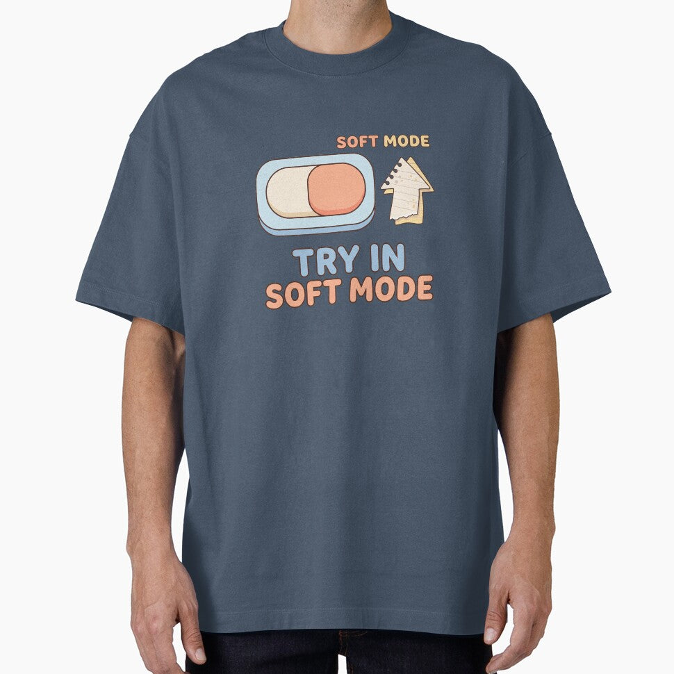 Try in Soft Mode Funny Introvert Mental Health Comfort Aesthetic Design by CuteRage