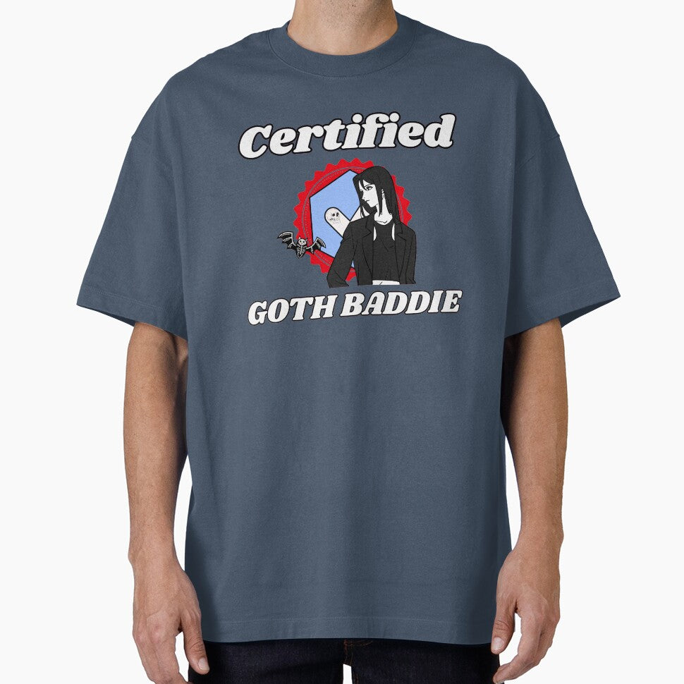 Certifited goth Baddie Funny Pattern/ t-shirts by Konvero