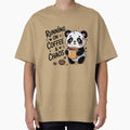 Running on Coffee & Chaos ? – Tired Panda Kawaii T-Shirt by Ashley critters
