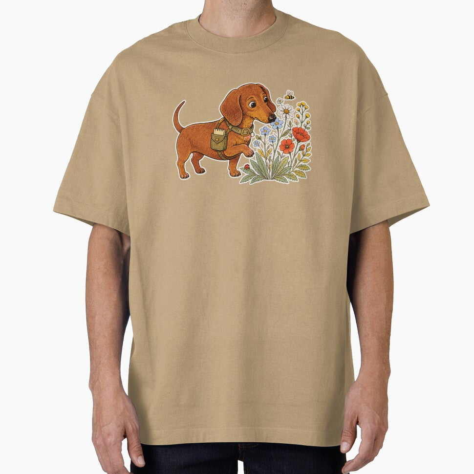 Whimsical Dachshund Wildflower Garden Inspector by Jaani-T