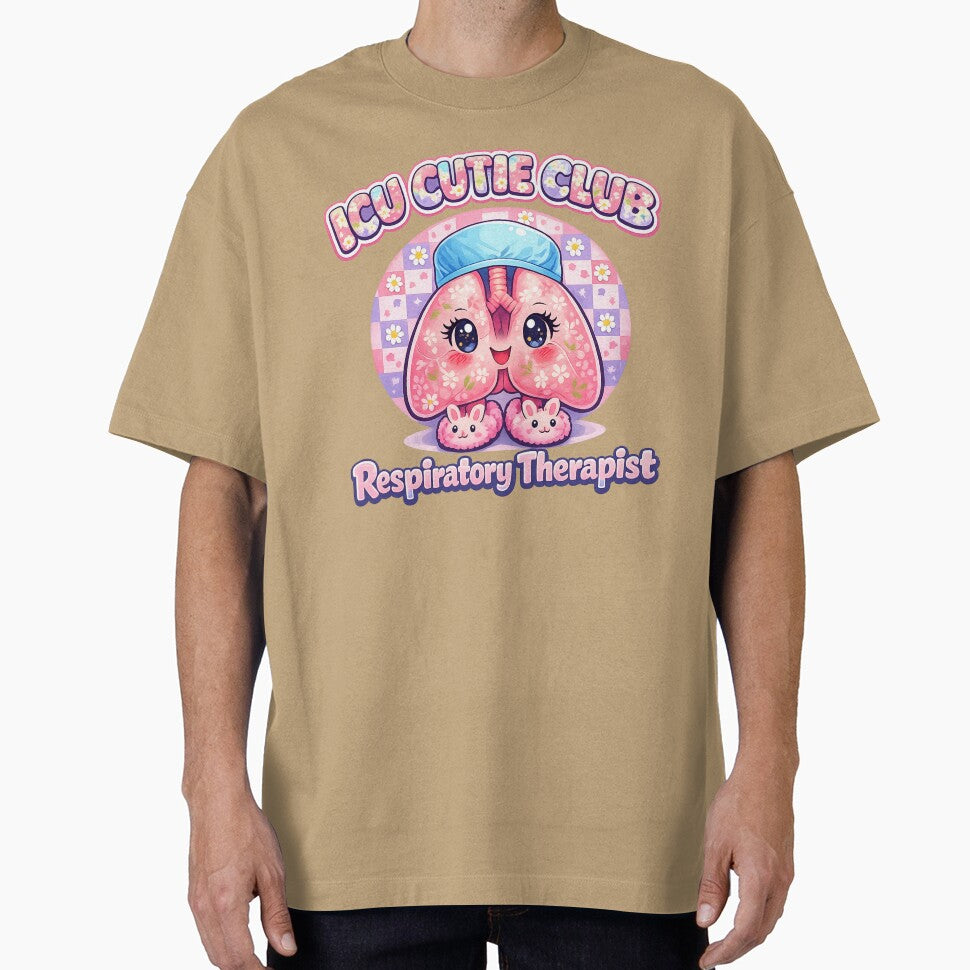 Cute Kawaii Lungs Respiratory Therapist ICU Cutie Club Floral Nurse Aesthetic Medical Worker Week Design by ClinicalHubs