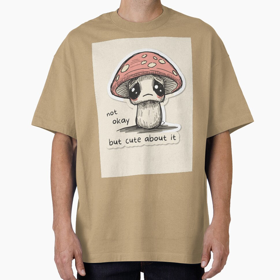 Sad Mushroom Aesthetic Sticker by HappyDoodle11