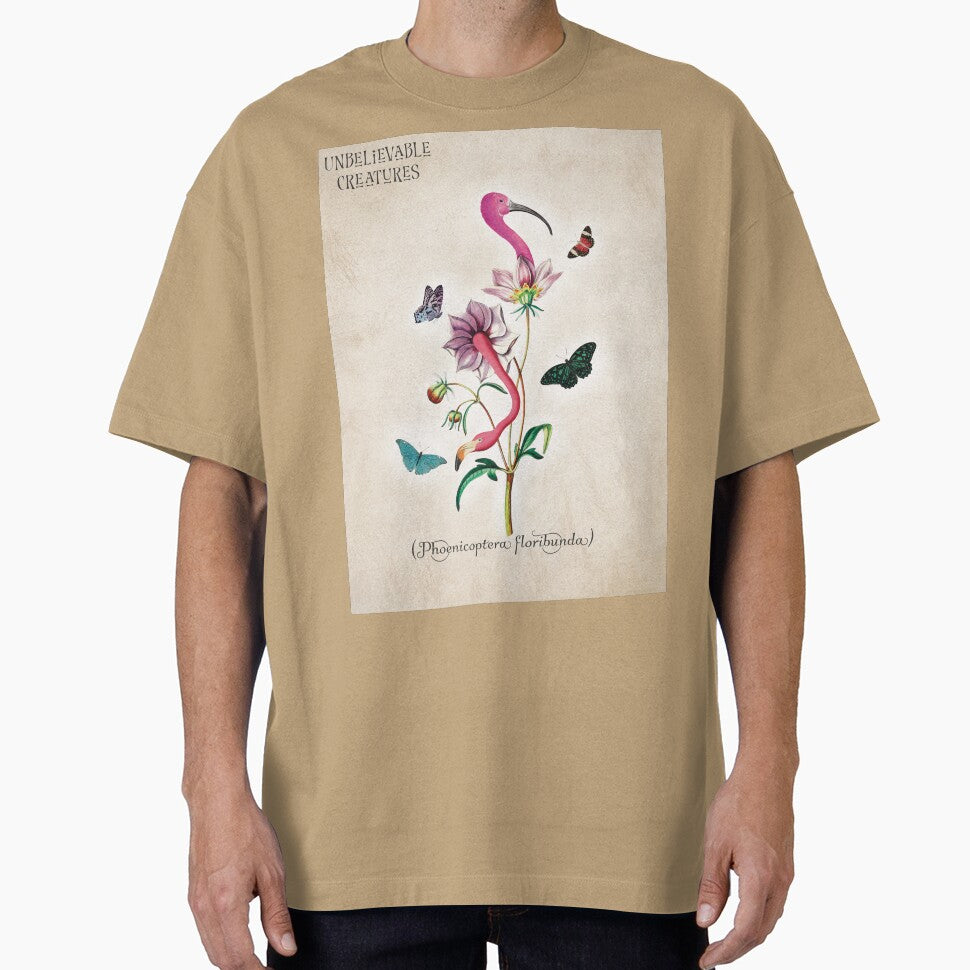 Phoenicoptera Floribunda | Flamingo Floral Surreal Collage Creature by Becky-Poppins