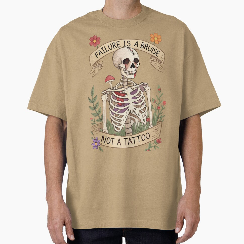 Failure Is a Bruise, Not a Tattoo – Skeleton Resilience Art by pixelated_echoes