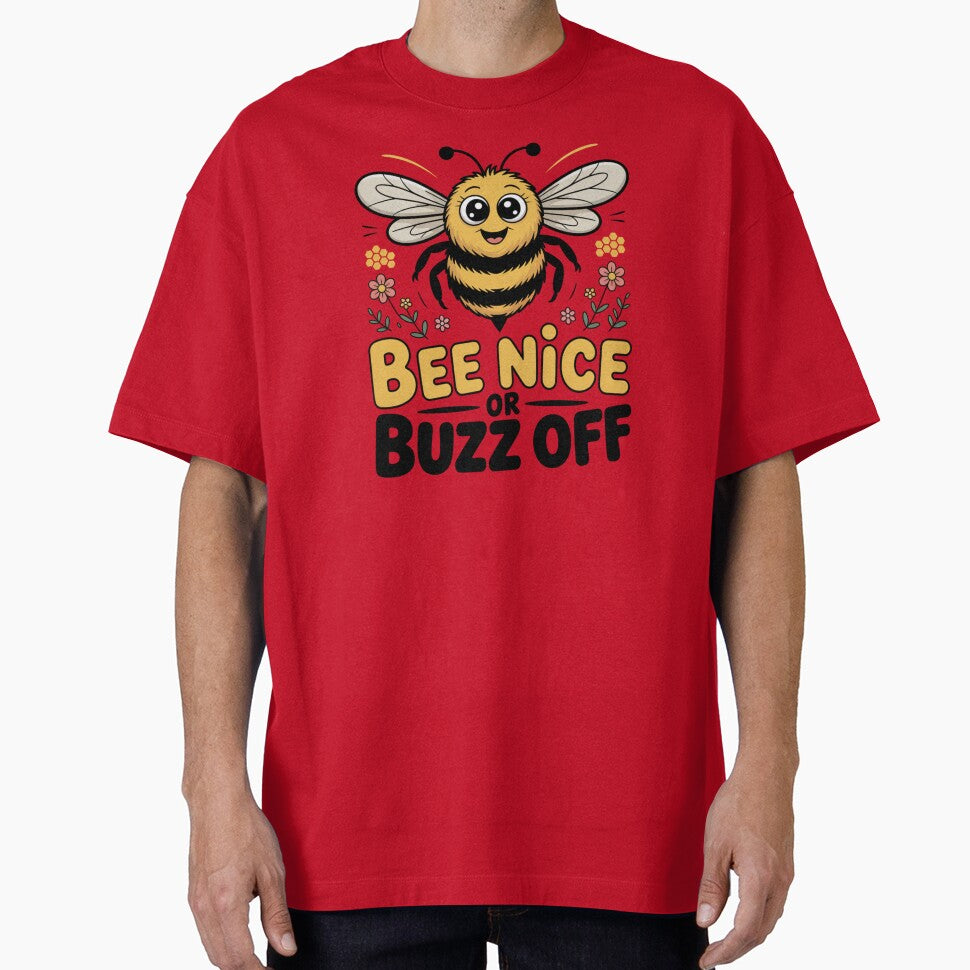 Bee Nice or Buzz Off Flower Design by Peter Stawicki