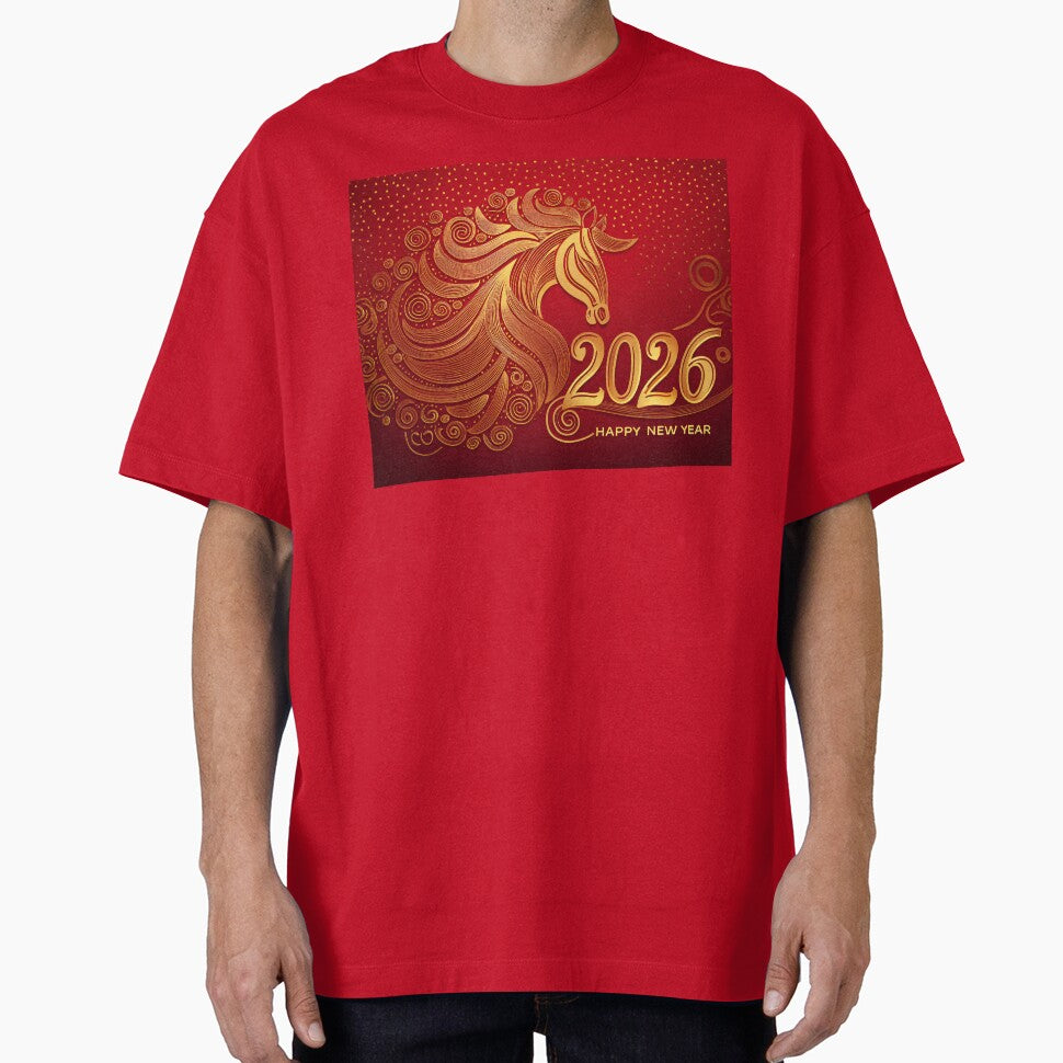 Golden Horse for New Year 2026 by Blue Horse Photo Magic