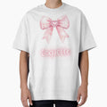 Cute Pink Coquette Bow With Heart and Pearls by ChibiNekoSpace