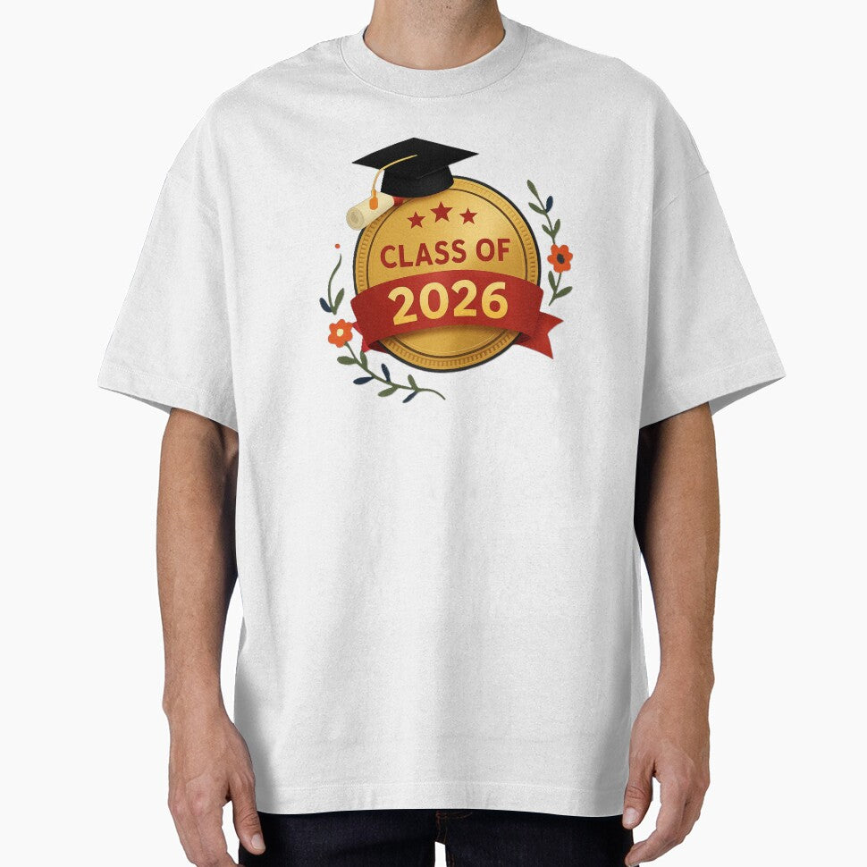 Class of 2026 Graduation Emblem with Cap and Diploma by GeoandHome