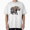 B is for Black Rhino,Black Rhino Illustration – Powerful and Endangered African Wildlife Artwork by PrettylittlepastelUk