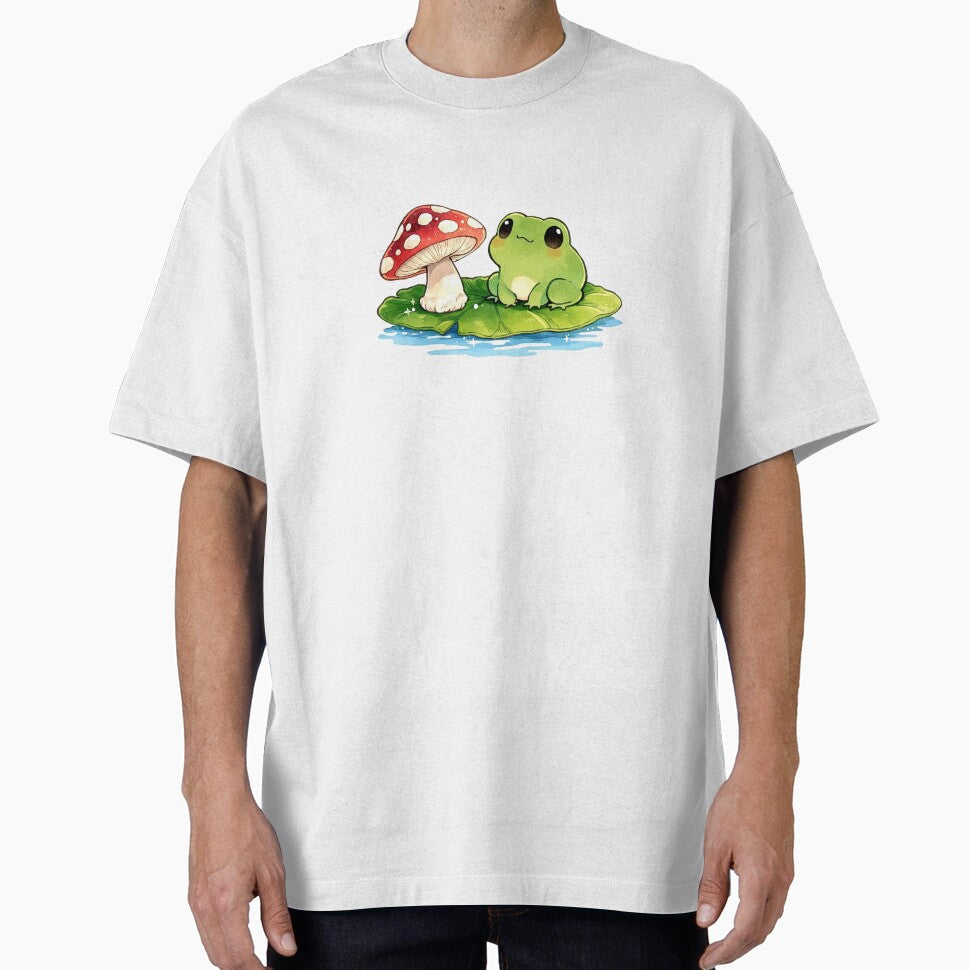 Frog And Mushroom On Lily Pad by jianina-alondra