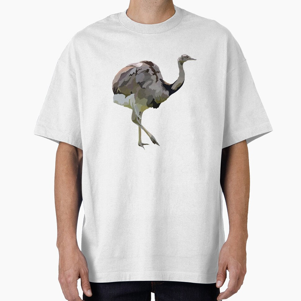 R is for Rhea,Rhea Artwork – Graceful Flightless Bird Illustration and Wildlife Design by PrettylittlepastelUk