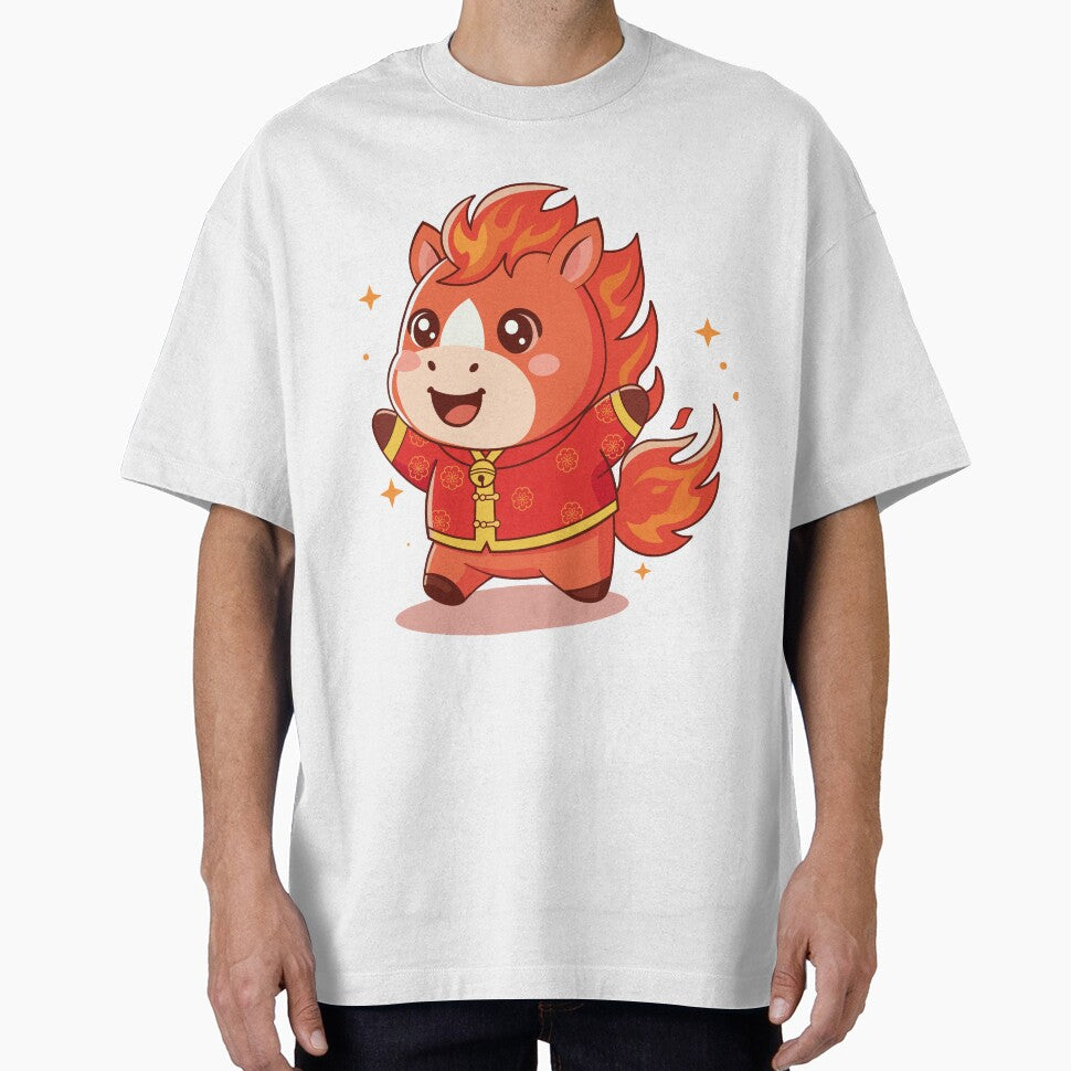 Cute Kawaii Fire Horse Chinese Zodiac Mascot by BetweenForms