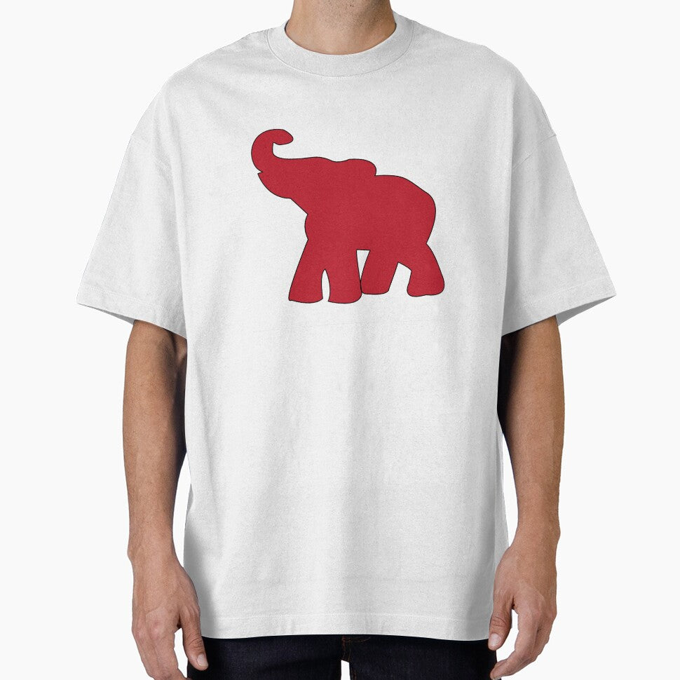 Red Elephant Silhouette Vector by emmilowski