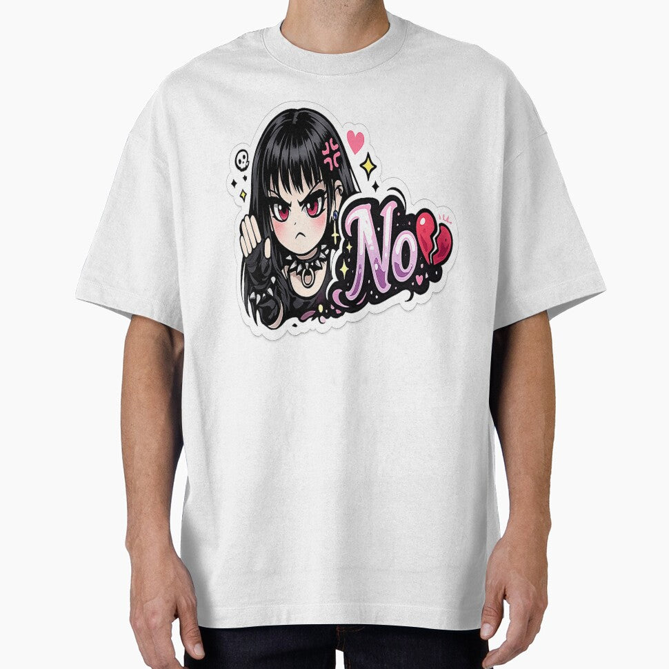 No Cute Angry Goth Girl Sticker by AnnekeJordaan