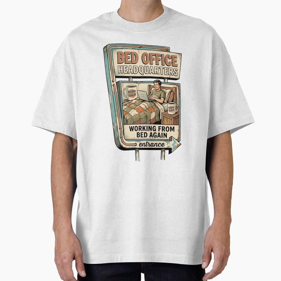 Working From Bed Again Vintage Remote Work Design by urbinet