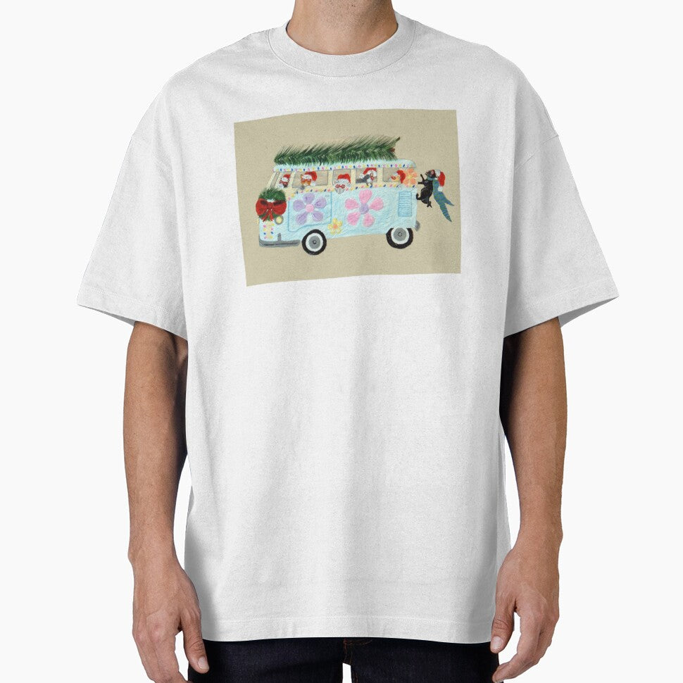 Crazy Cats in their Hippie Christmas Van by Squirreldumplings
