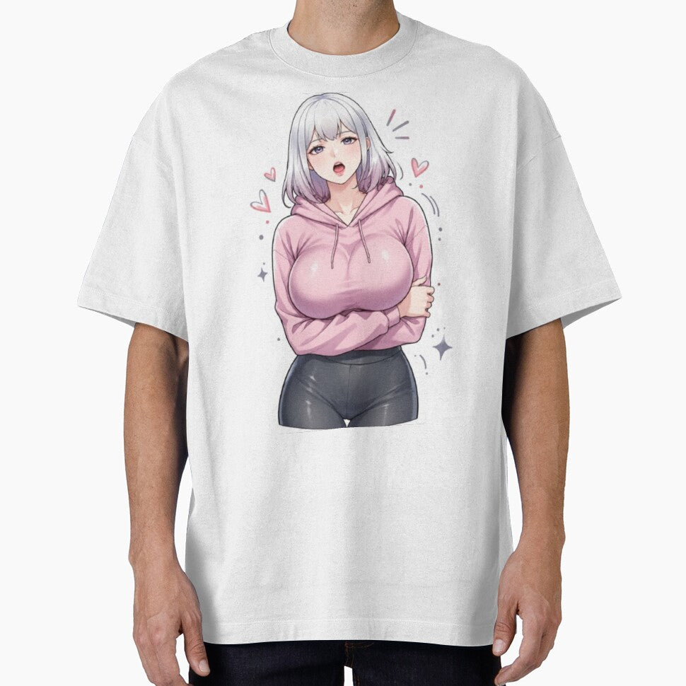 Cute Anime Girl Sticker – Soft Aesthetic Hoodie Waifu, Kawaii Manga Style, Pastel Anime Art by MeowLoka ⭐⭐⭐⭐