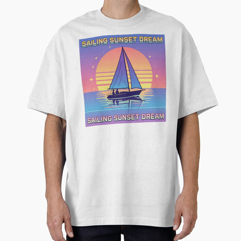 Sailing Sunset Dream Vaporwave Print by DIUMERI
