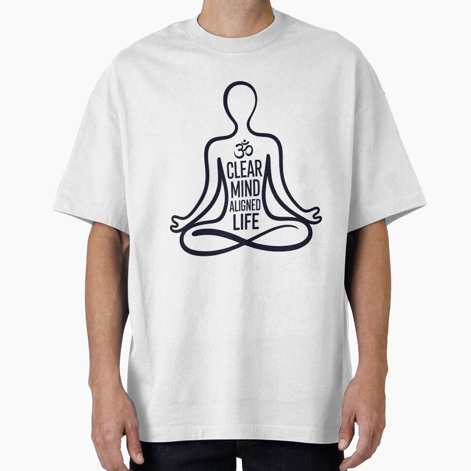 Clear Mind Aligned Life Om Lotus Pose Art for Stress Relief by 108stillness