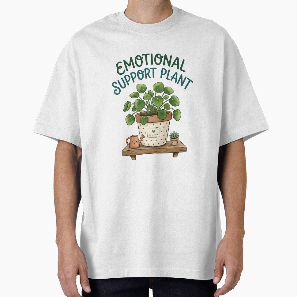 Emotional Support Plant Cute Pilea Houseplant Illustration by BobaBunny76