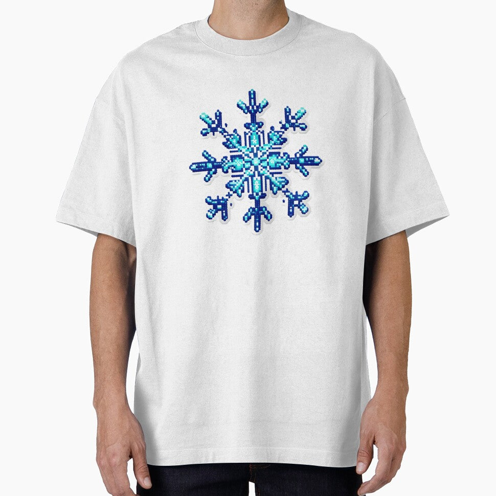 Cute Pixel Snowflake Icon in Icy Blue Palette by BankMano