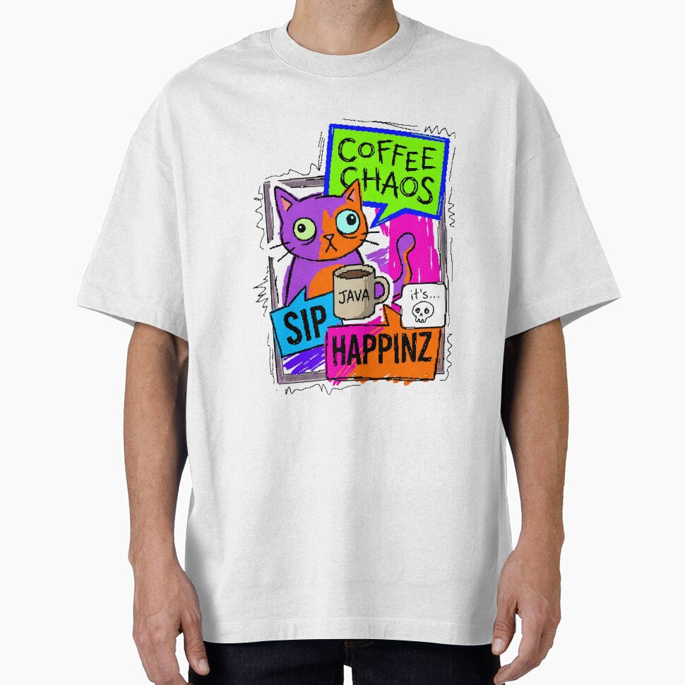 Java Coffee Cat Chaos Gen Z Aesthetic Meme by ART ATTACK ZONE