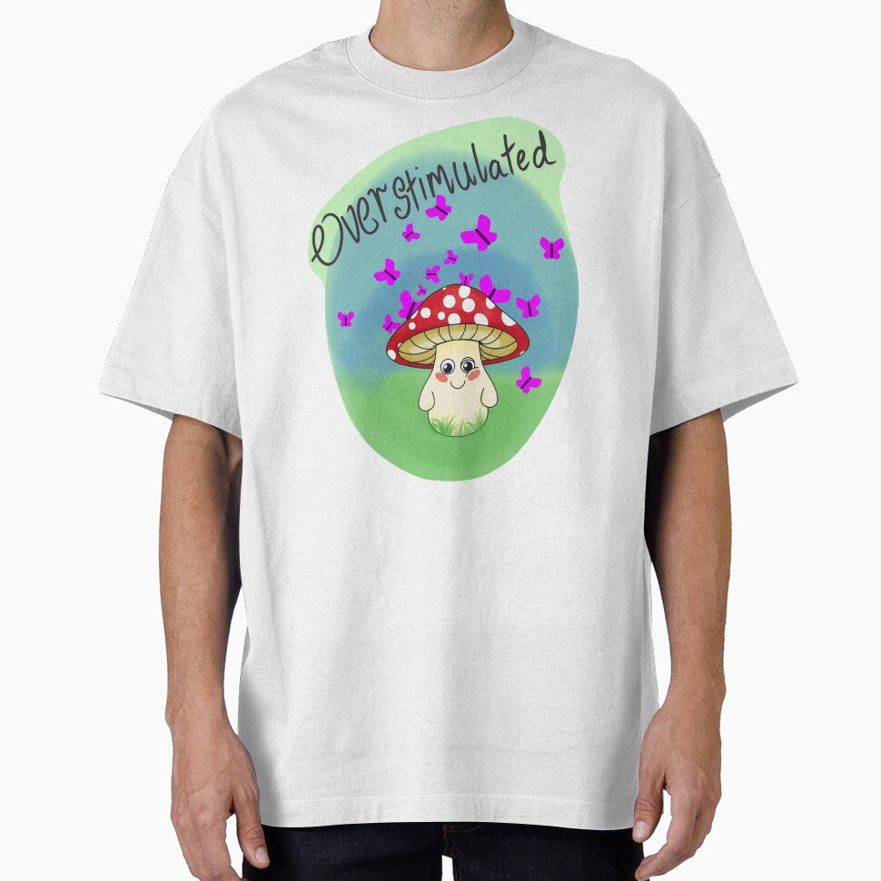 Overstimulated mushroom adhd awareness design by BluJayGB