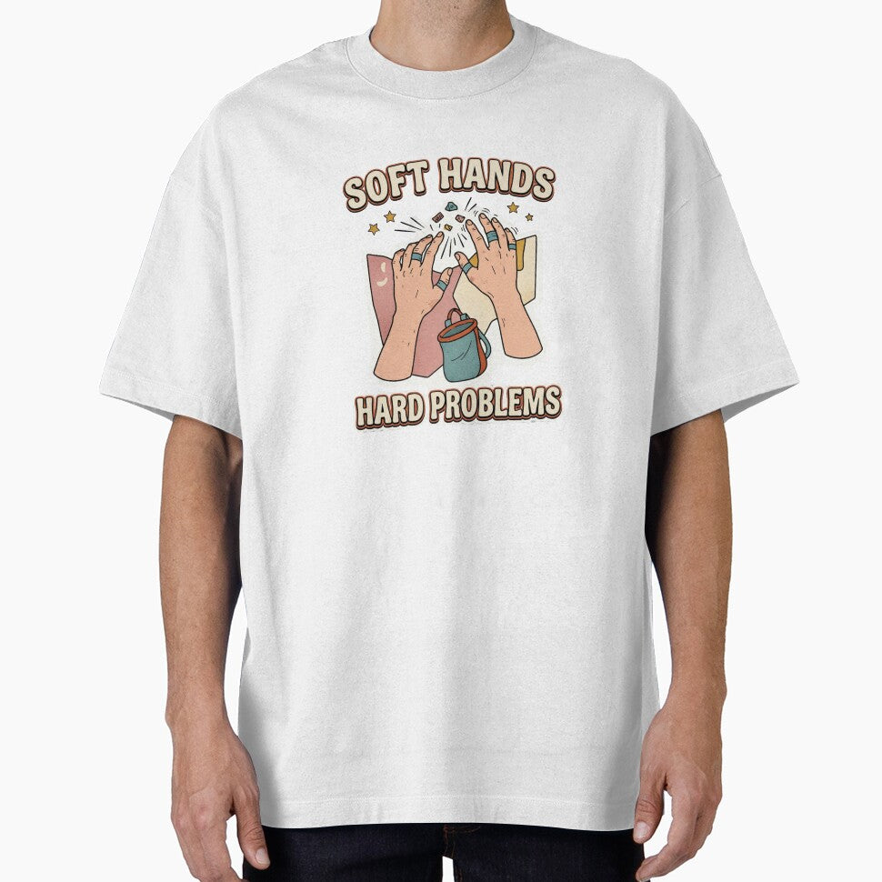 Soft Hands Hard Problems Bouldering Humor by GoofyShopp