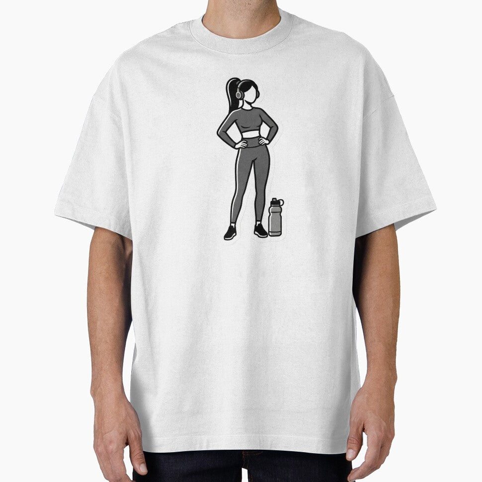 Athleisure Aesthetic Stick Figure Gym Girl Pilates Wellness Vibe Cute Workout Fashion by StickyGuys