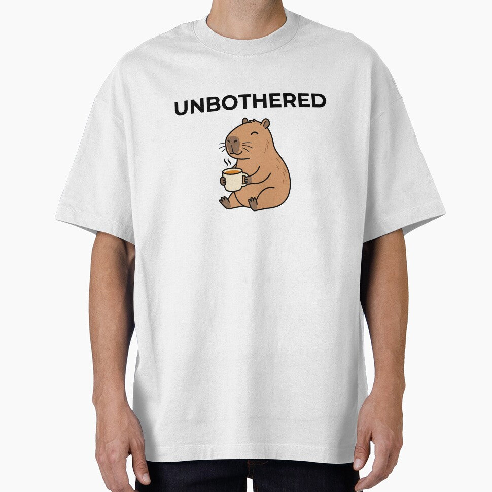 Unbothered Capybara Drinking Coffee Funny Animal by LikeDrop