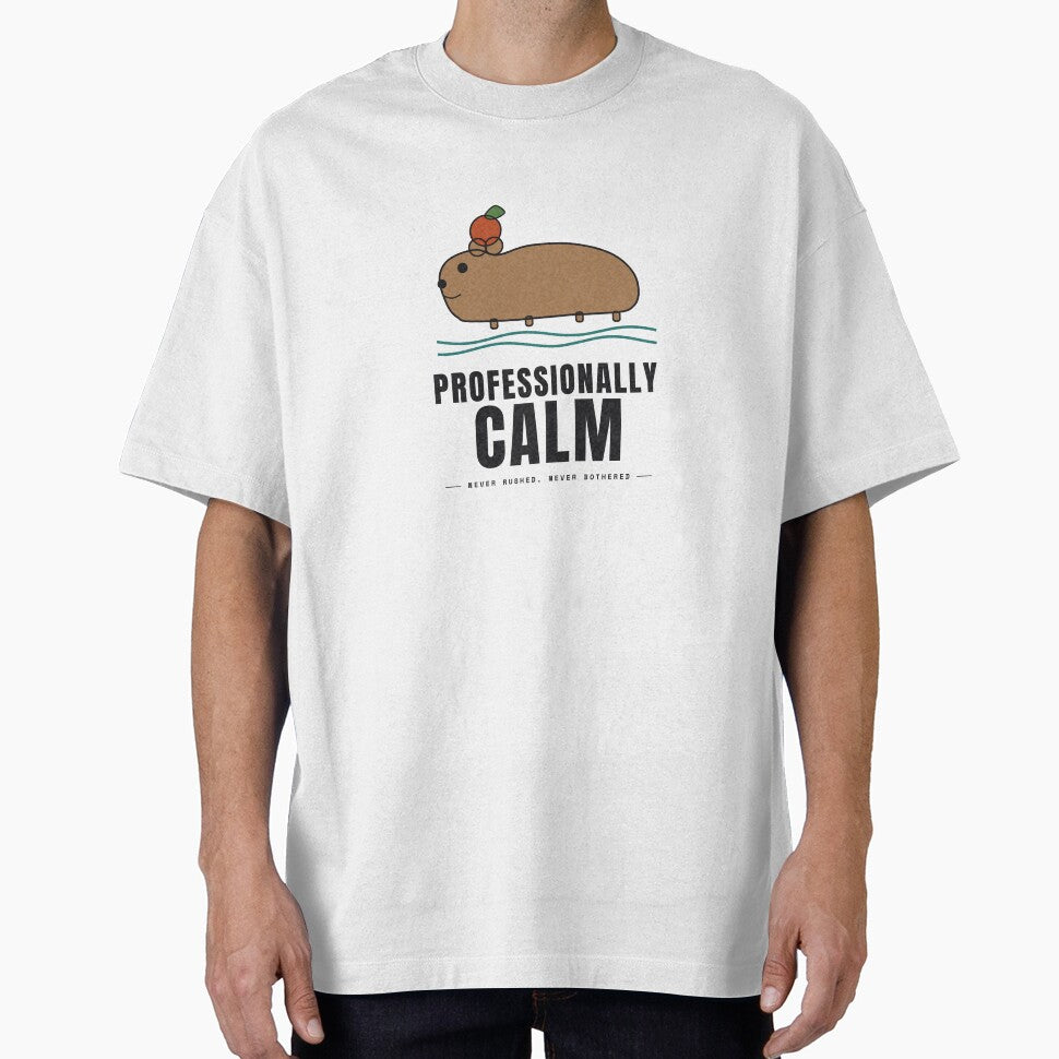 Professionally Calm — Capybara With Orange by NEXTFORMSTUDIO