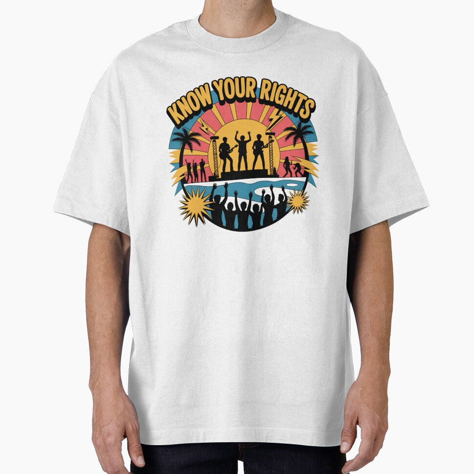Know Your Rights Punk Band Sunset Concert Art by LukaRealm